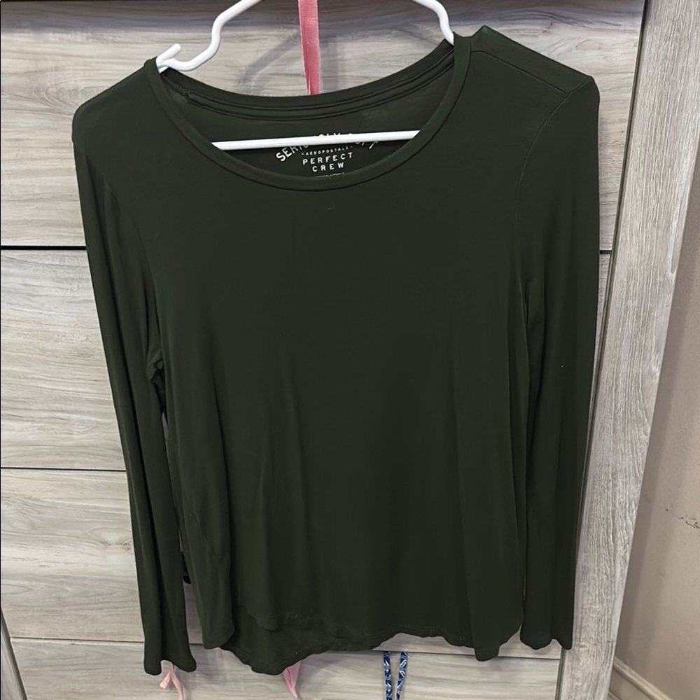 Women's Green Long Sleeve Top